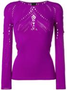 Pinko Cut Out Sweater - Pink & Purple