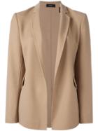 Theory Flap Pockets Open Blazer, Women's, Size: 10, Nude/neutrals, Virgin Wool/spandex/elastane/polyester/polyurethane