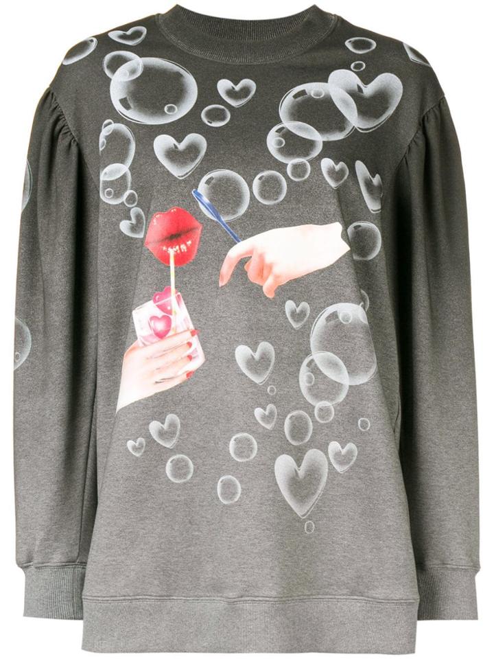 Vivetta Ombre Printed Sweatshirt - Grey