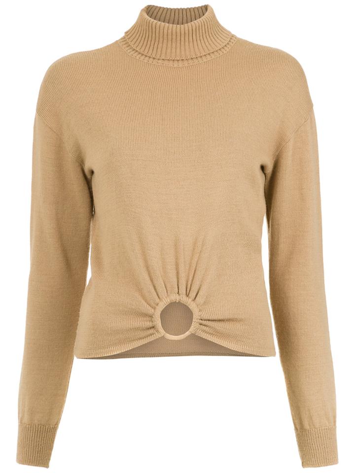 Nk Hoop Detail Knit Blouse - Green