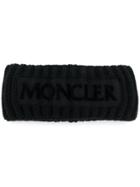 Moncler Ribbed Logo Heaband - Black
