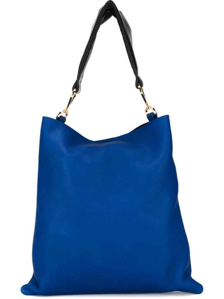 Marni Maxi Handle Tote, Women's, Blue, Leather