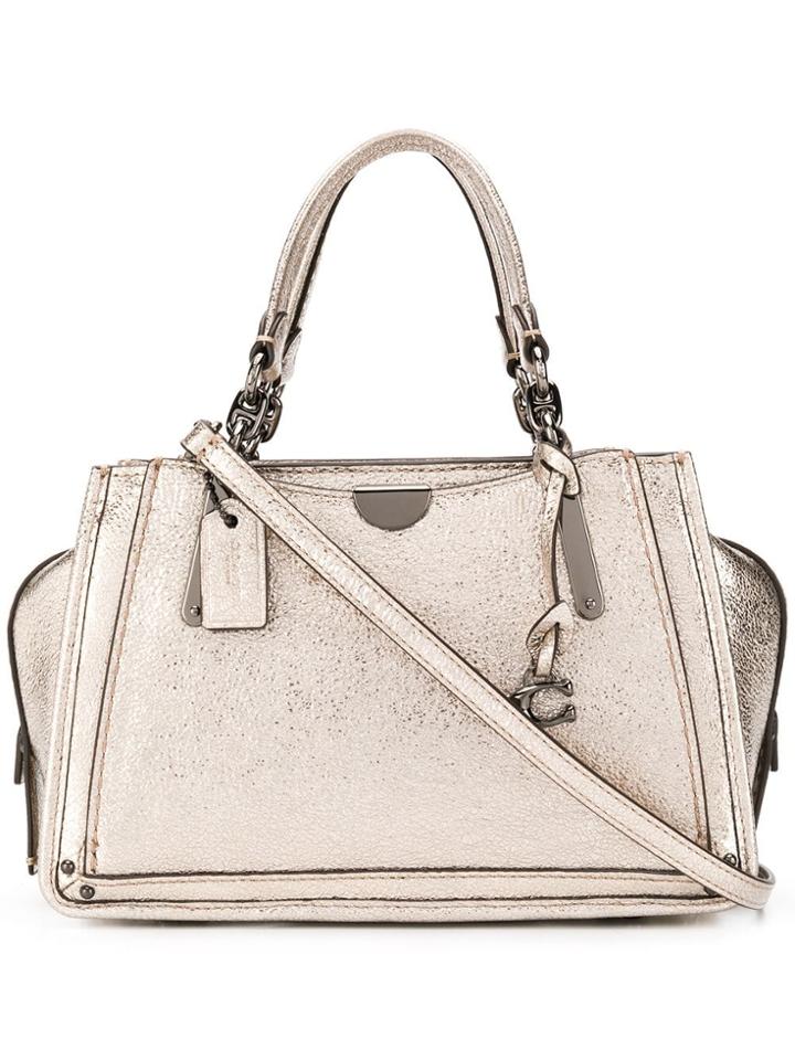 Coach Dreamer Crinkled Satchel Bag - Metallic