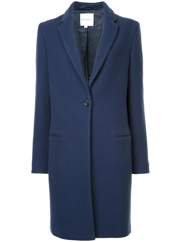 Mira Mikati 'ask Me Later' Embroidered Coat - Blue