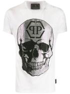 Philipp Plein Crystal Skull Logo T-shirt - White