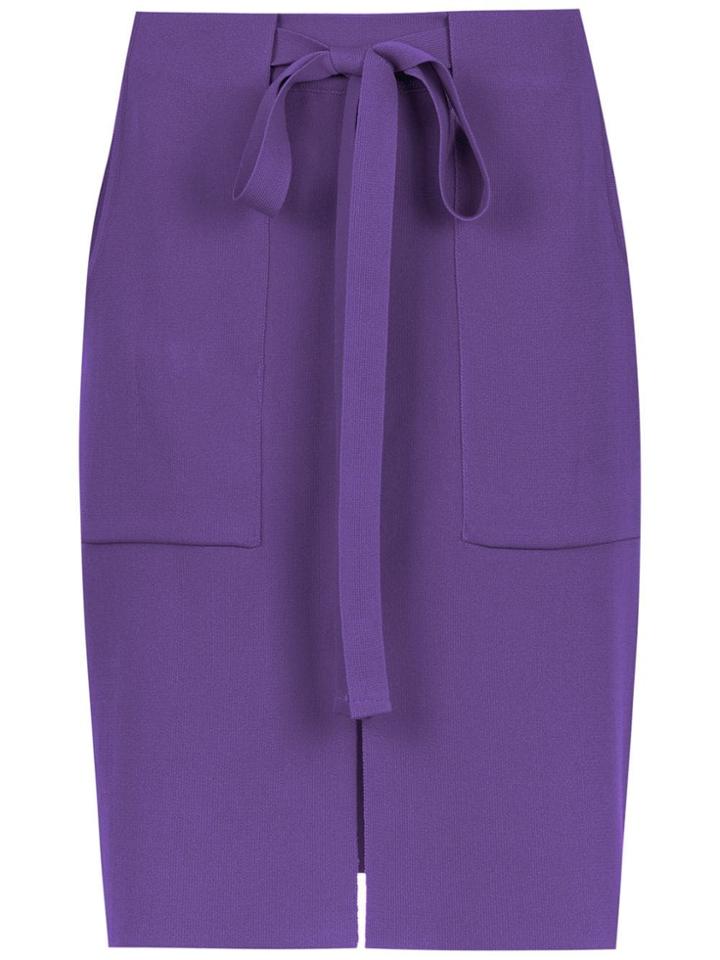 Egrey Drawstring Knit Skirt - Purple
