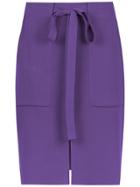 Egrey Drawstring Knit Skirt - Purple