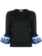 Emilio Pucci Contrast-hem Fitted Sweater - Black