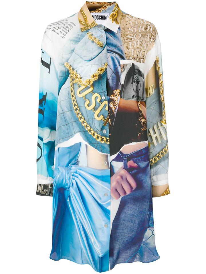 Moschino Printed Shirt Dress - Multicolour