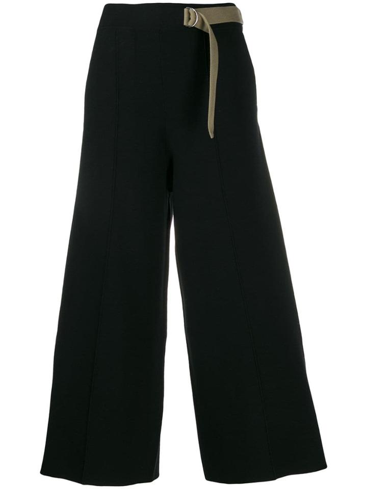 Falke Wide Leg Cropped Trousers - Black