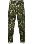 Pt01 Printed Cargo Trousers - Green