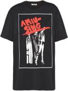 Miu Miu Noir Print Oversized T-shirt - Black