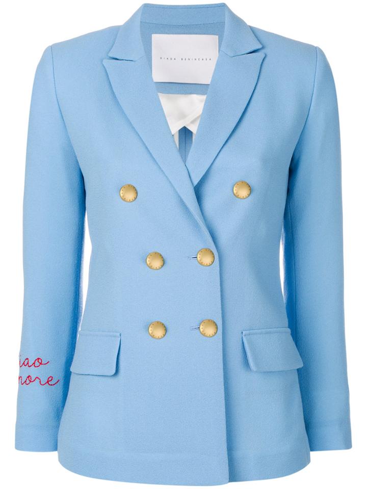 Giada Benincasa Double Breasted Blazer - Blue