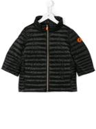 Save The Duck Kids Cropped Sleeves Padded Jacket, Girl's, Size: 8 Yrs, Black