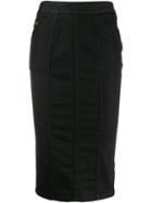 Gucci Pre-owned 2000's Denim Pencil Skirt - Black