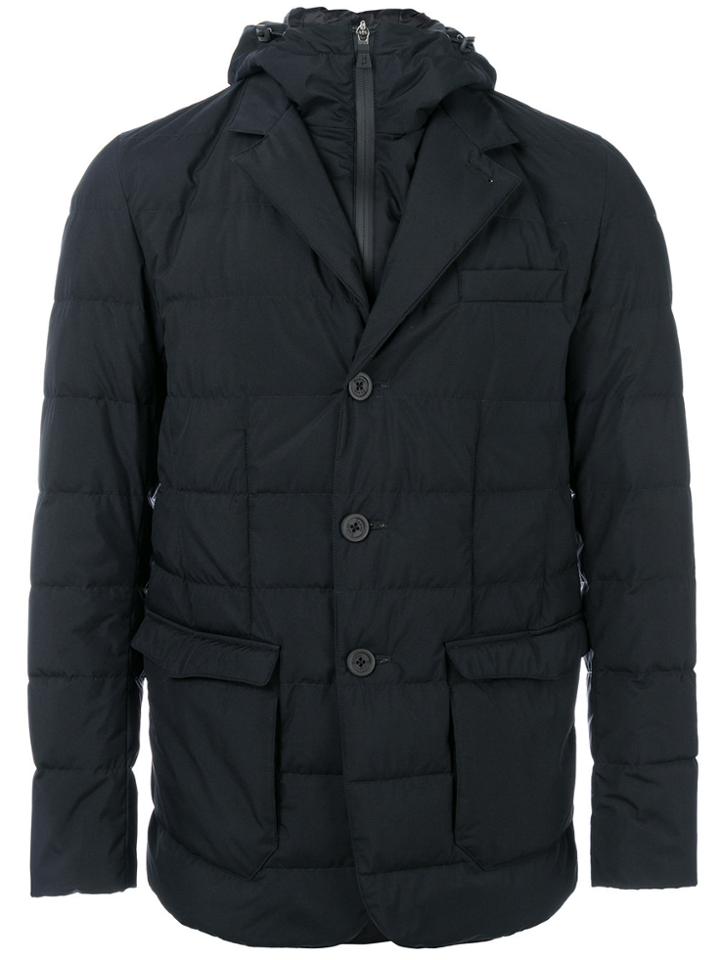 Herno Flap Pockets Hooded Jacket - Blue
