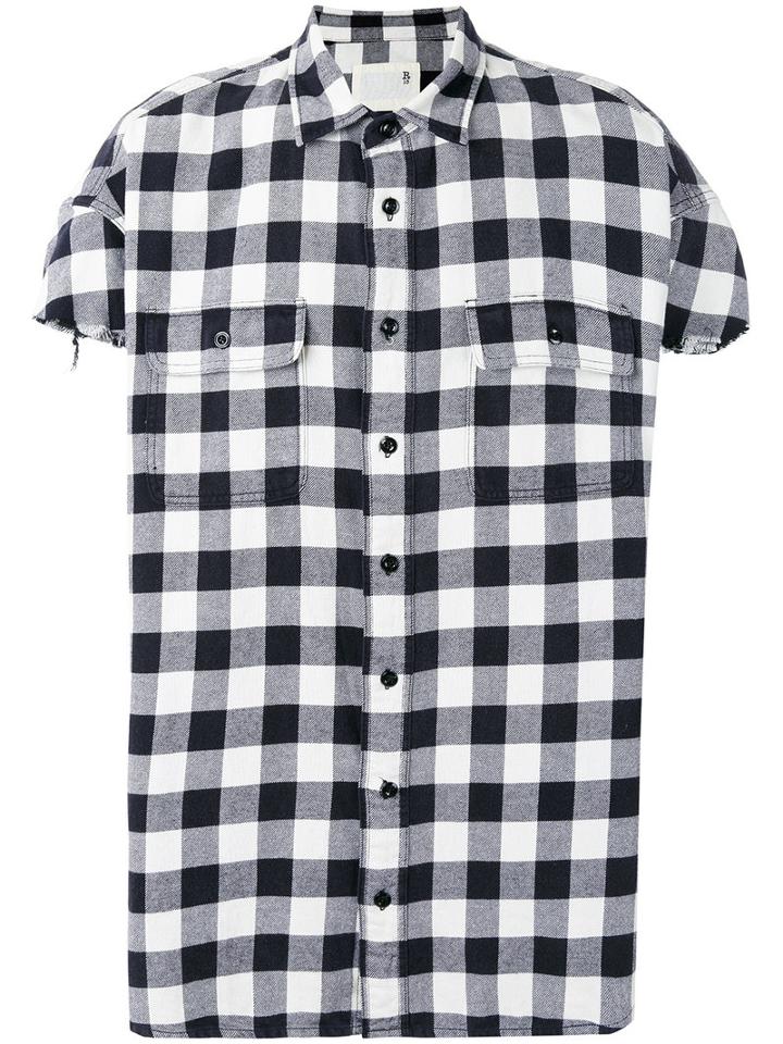 R13 - Plaid Shirt - Men - Cotton - M, Black, Cotton