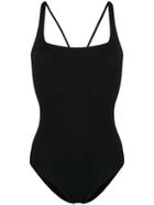 Ganni Textured Swimsuit - Black