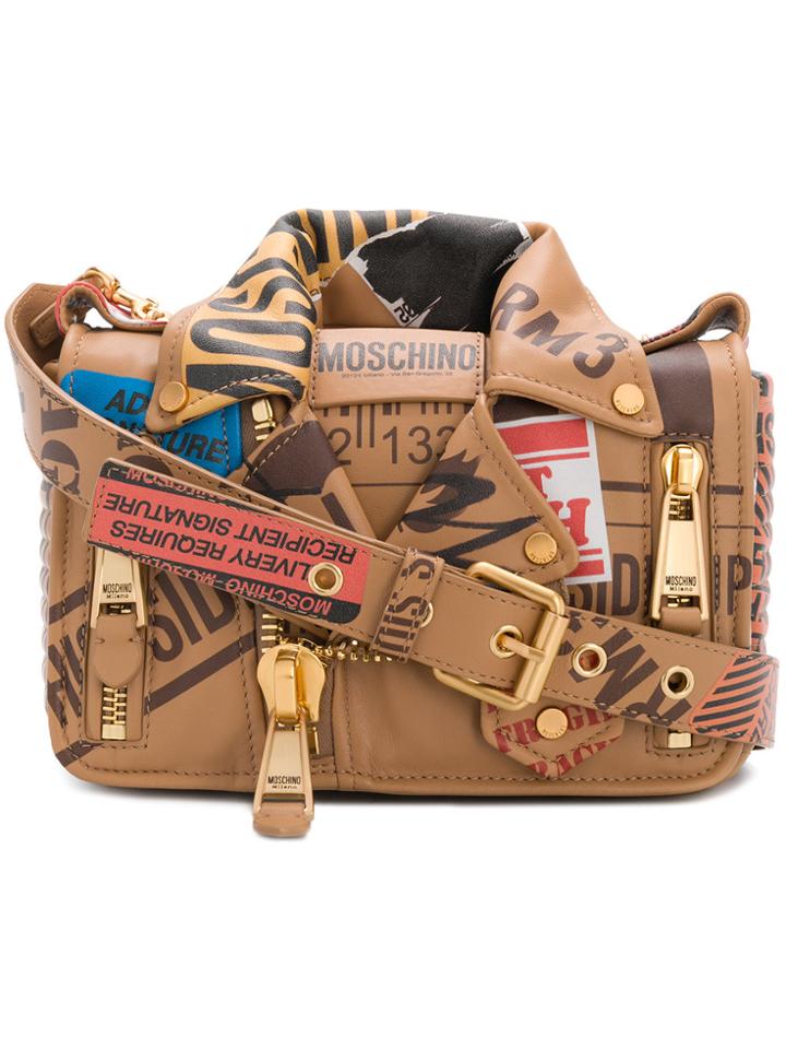 Moschino Biker Parcel Bag - Nude & Neutrals