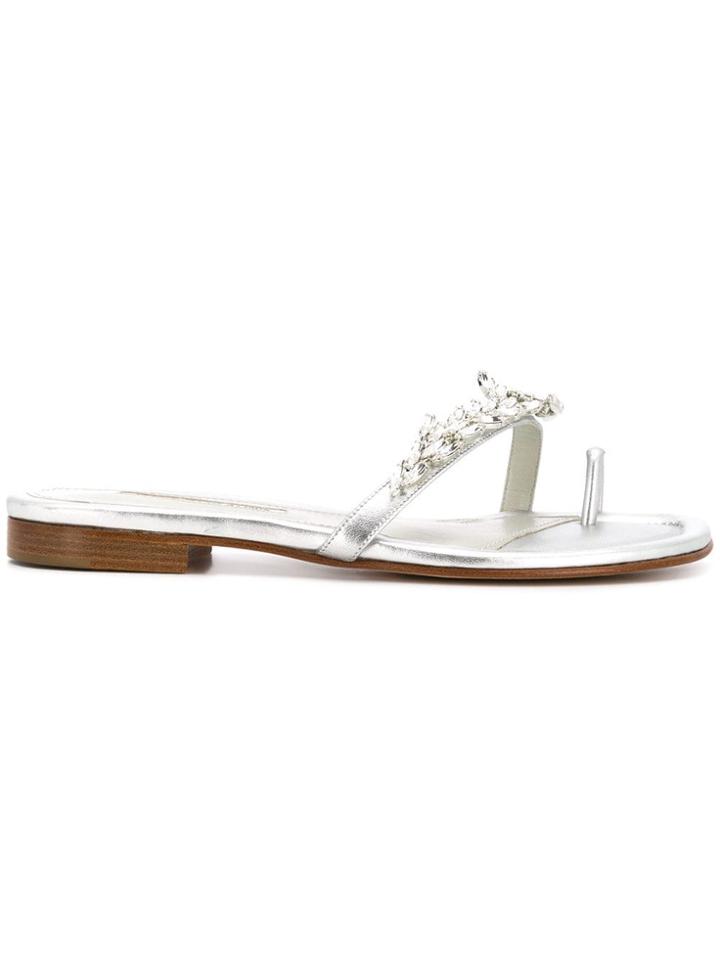 Manolo Blahnik Nadira Sandals - Silver