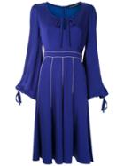 Reinaldo Lourenço Billowing Sleeves Dress - Blue