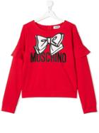 Moschino Kids Teen Bow Print Sweatshirt - Red