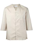 Lemaire V-neck Shirt, Men's, Size: 46, Nude/neutrals, Cotton/spandex/elastane