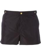 Eleventy Front Button Swim Trunks, Men's, Size: Xxl, Black, Polyester