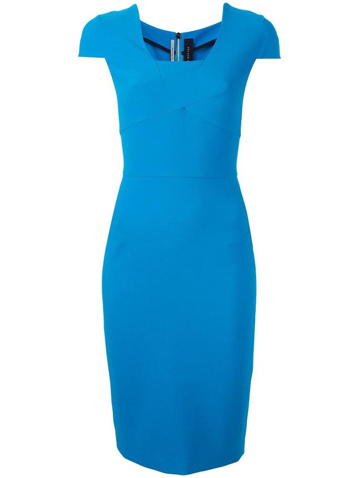 Roland Mouret Fitted Dress, Women's, Size: 10, Blue, Polyester/viscose/spandex/elastane