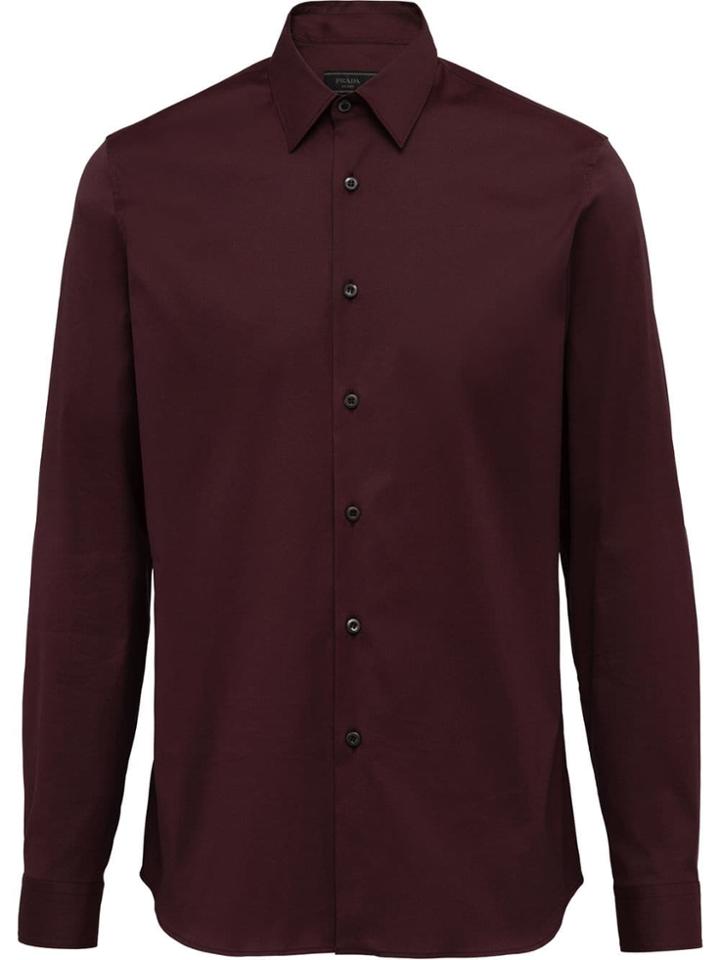 Prada Stretch Poplin Shirt - Red