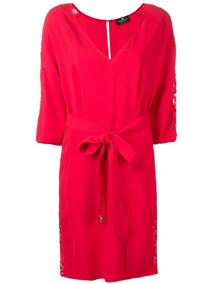 Elisabetta Franchi Belted Dress - Red