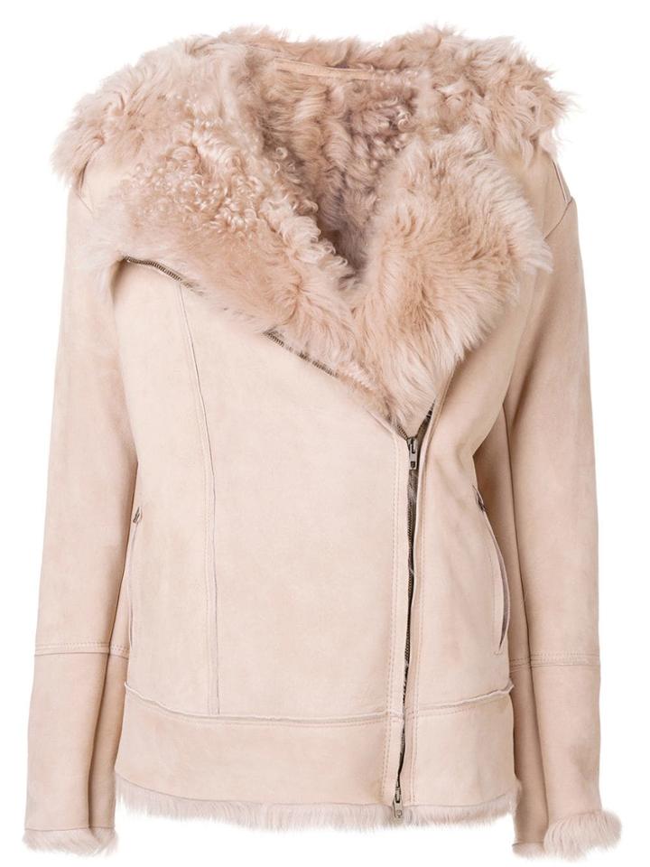 Salvatore Santoro Shearling Jacket - Nude & Neutrals