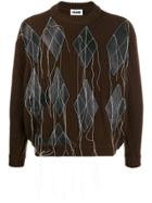 Magliano Arlecchino Crew Neck Jumper - Brown