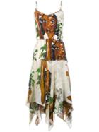 Tata Naka Diana Print Slip Dress, Women's, Size: 10, Silk/rayon