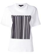 Alexander Wang Bonded Barcode T-shirt, Women's, Size: Large, White, Cotton