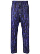 Just Cavalli Animal Print Trousers - Blue
