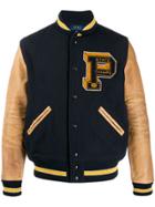 Ralph Lauren Contrast Sleeve Varsity Jacket - Blue