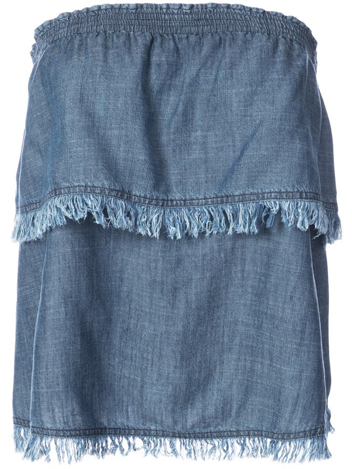 Trina Turk Strapless Top - Blue