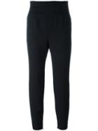 Alexander Mcqueen - High Waisted Cigarette Trousers - Women - Polyamide/spandex/elastane/wool - 38, Black, Polyamide/spandex/elastane/wool