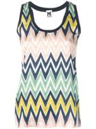 M Missoni Zigzag Print Tank Top - Blue