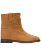 Via Roma 15 Contrast Stitch Ankle Boots - Brown