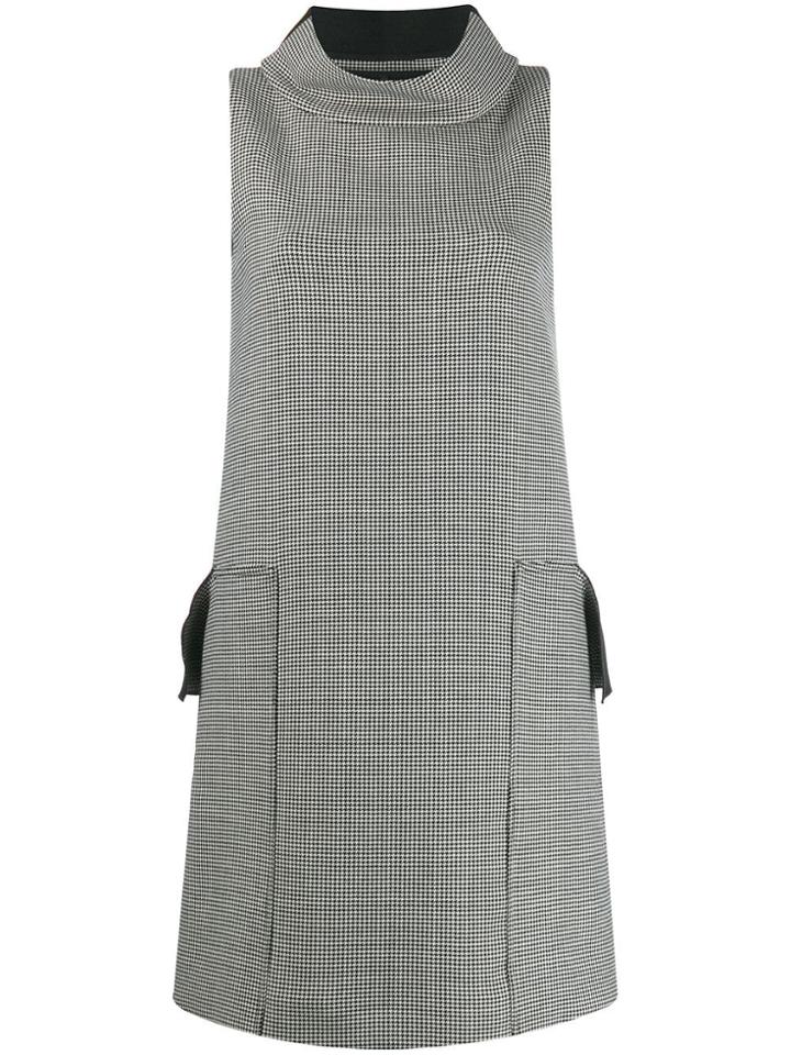 Pierantoniogaspari Houndstooth Shift Dress - Black