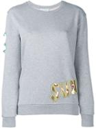 Mira Mikati Cutout Embroidered Sweatshirt