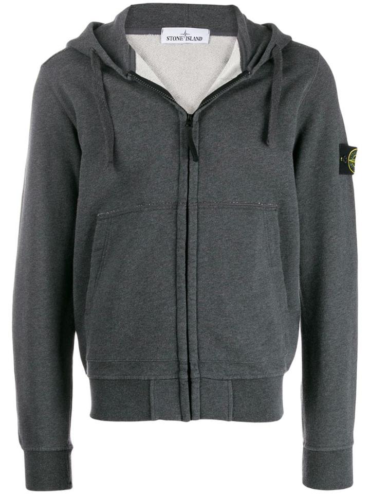 Stone Island Zip Up Hoodie - Grey