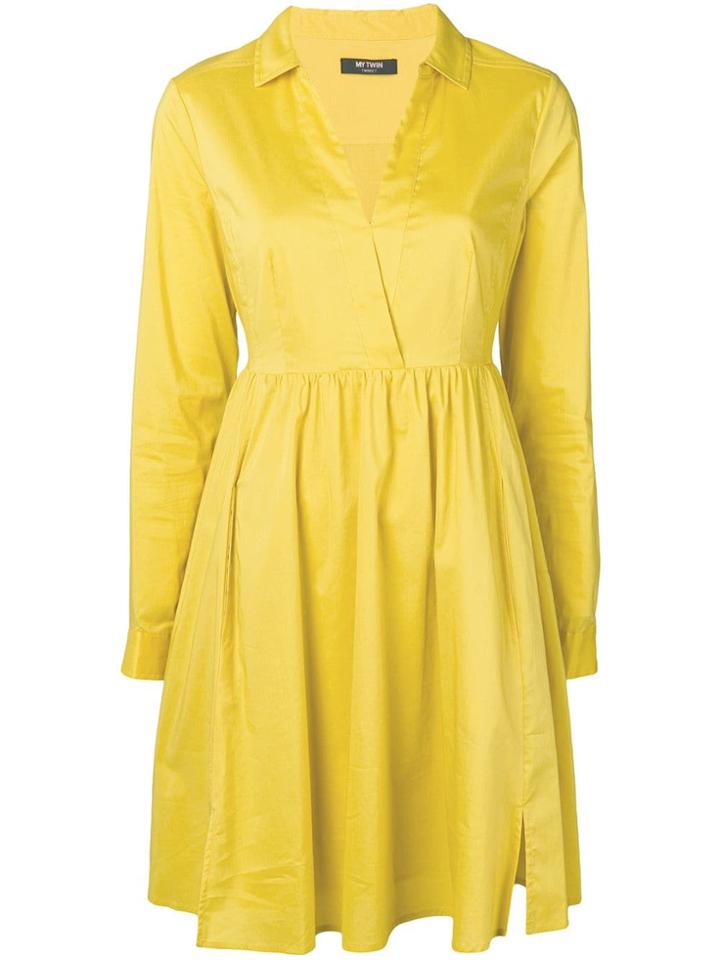 Twin-set Wrap Dress - Yellow