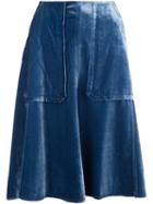 Dorothee Schumacher Patch Pocket Skirt, Women's, Size: 5, Blue, Viscose/silk