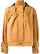 Jil Sander Navy Short A-line Jacket, Women's, Size: 36, Brown, Cotton/polyimide/polyester