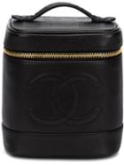 Chanel Vintage Cylindrical Make Up Bag, Black