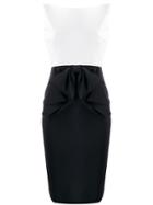 Le Petite Robe Di Chiara Boni Two-tone Fitted Dress - Black