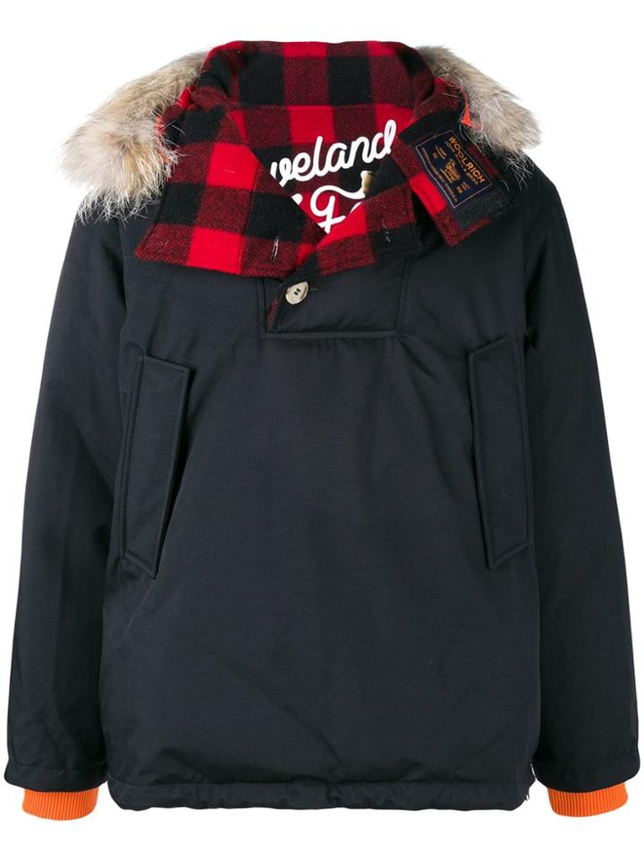Woolrich Reversible Atlantic Parka-hoodie - Black